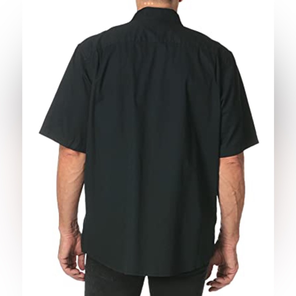 NWT Wrangler Authentics Men's Short Sleeve Classic Wov - Black 2XT - Picture 2 of 7
